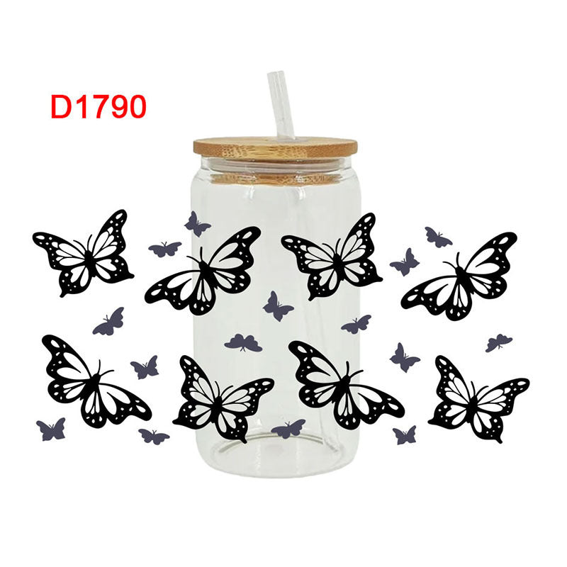 Wholesale cartoon printed cup stickers crystal logo